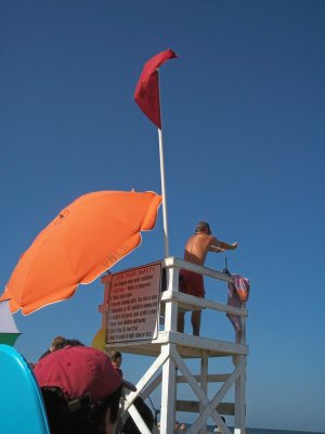 Lifeguard in action