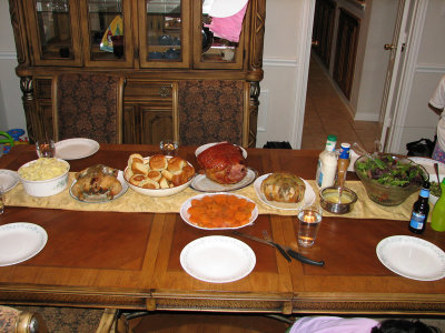 Christmas Eve dinner setting