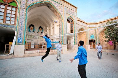 Volleyball in the madrassa - Shiraz