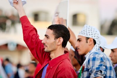 Celebrating Gaza pullout - Ramallah