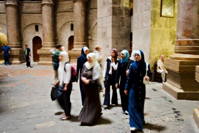 Muslim women Christian church - Jerusalem