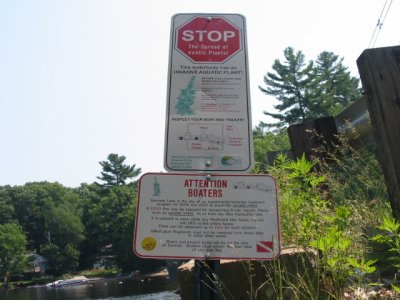 Sign at Suncook Boat Ramp