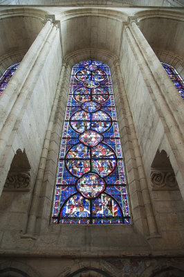 Stained glass window at Laon Cathedral