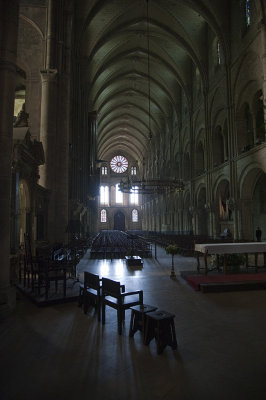 Nave of Basilique St Remi from near the high altar
