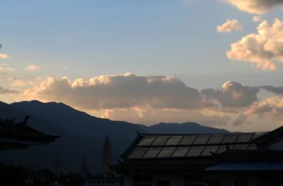Sunset over Mt. Cangshan in Dali