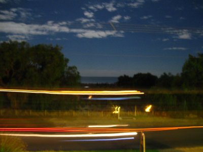 Car lights at Dunsborough (March 2011)