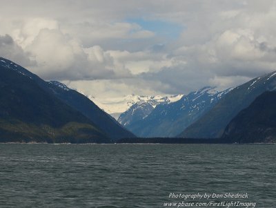 Looking up the Ferebee River to Ferebee Glacier