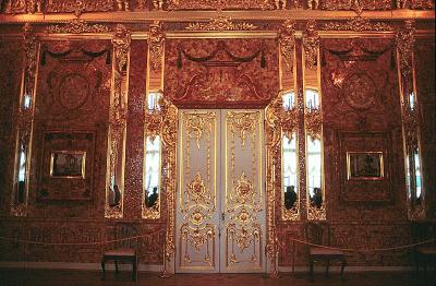 Amber Room in Katherine Palace St Petersburg Russia