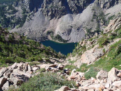 Emerald Lake; viewpoint from Flattop Mountain trail