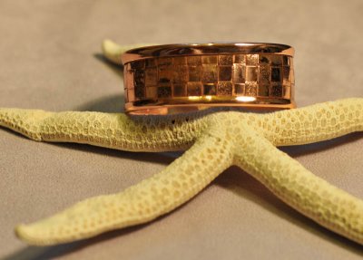 Weaved Copper Folded Bracelet