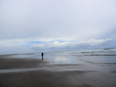 Woman on a Lonely Oregon beach