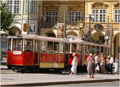 museum tram in malostranske square