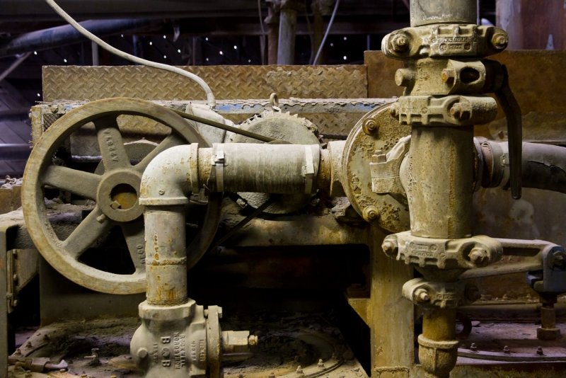 Abandoned mineral processing plant near Silverton