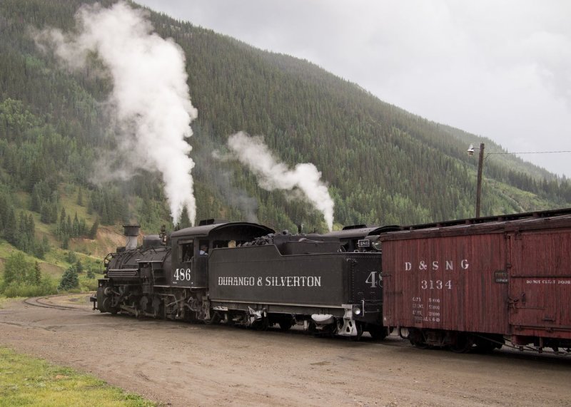 Durango & Silverton railway in Silverton, CO