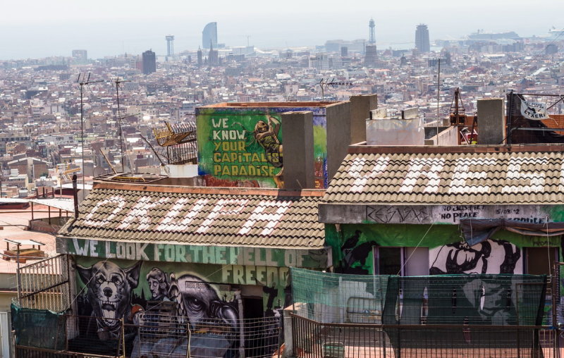View over Barcelona from Park Guell