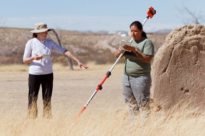 Erin Schmidt and Sahrah Bliss (Archaeology mapping class)
