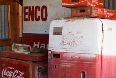 Gasoline Alley 'Museum' in Embudo, along Highway 68 south of Taos, NM