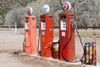 Gasoline Alley 'Museum' in Embudo, along Highway 68 south of Taos, NM