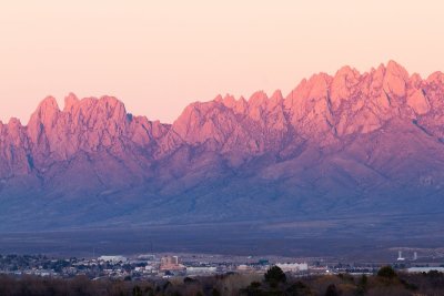 Sunset on Organ Mountains over Las Cruces, NM