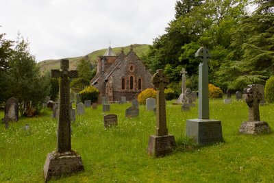 Village church and burial ground near Ullswater
