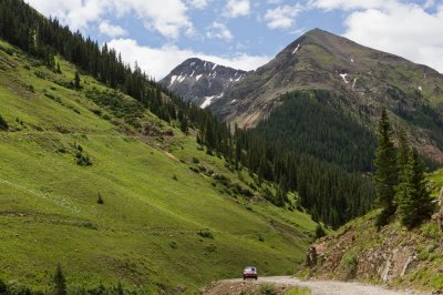 Rough mountain road from Silverton to abandoned mining town