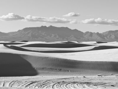 White Sands National Monument -- shot as a jpeg in monochrome mode and developed in Lightroom/Photoshop
