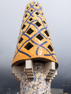 Palau Guell - roof chimneys and vents