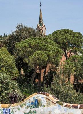 Park Guell designed by Antoni Gaudi