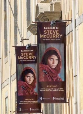 Exhibit of Steve McCurry photos in Girona