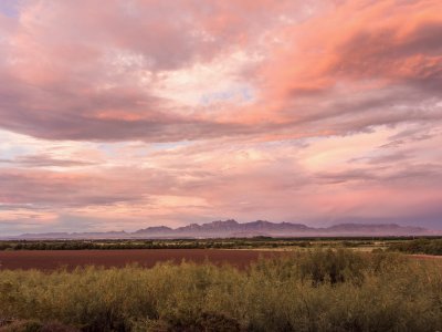 Sunset over the Mesilla Valley and Organ Mountains