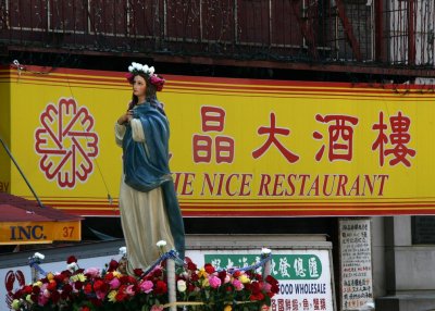 Chinese Christian church procession