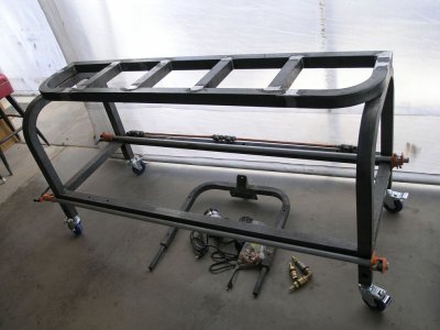 Frame with casters on