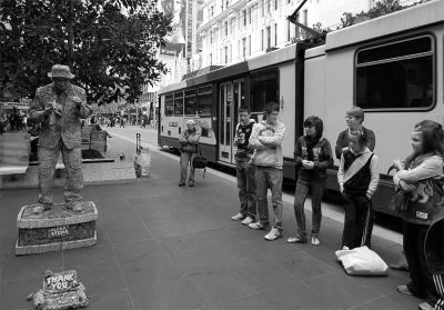 Albert Stone  Living statue, resident of Melbourne city