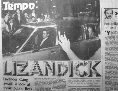 Driving Elizabeth Taylor for the month of September 1983