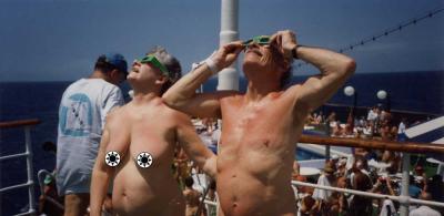 One of Dad and Polly's annual nude cruises, Total Eclipse of the Sun Cruise