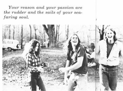 Corky, Dan, Sandy, Kingsbrook Academy yearbook, junior year, 1972