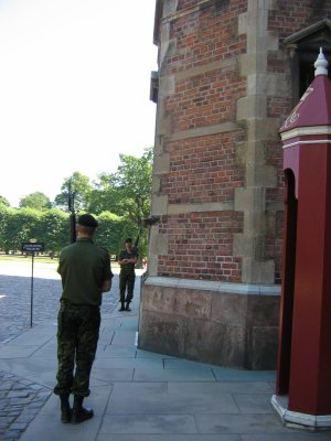 guards outside a summer castle