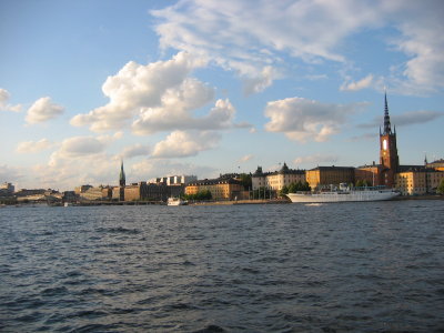 Stockholm from our boat hotel