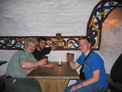 drinking mead at a medieval bar