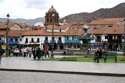 The main plaza in Cusco