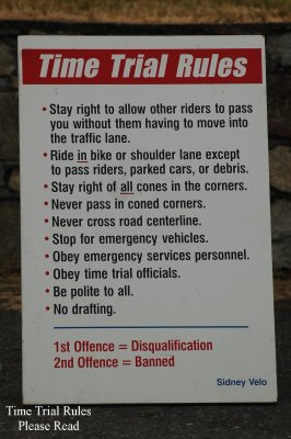 Time Trail Rules Please Read