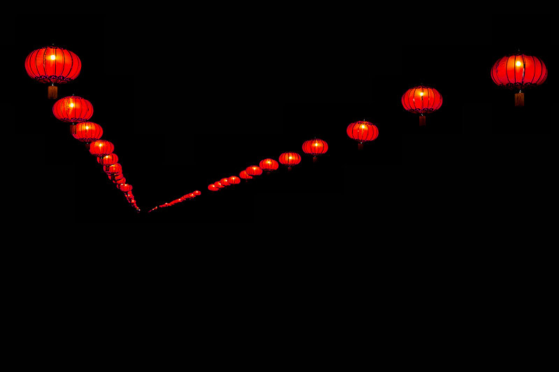 Chinese Lanterns in Royal Baths Park