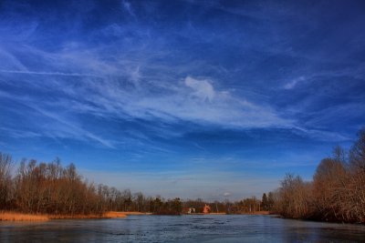 Local Pond From Bridge in HDR<BR>February 10, 2012