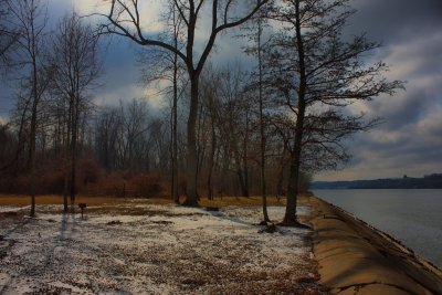 Schodack Island State Park Snow in HDRFebruary 11, 2012