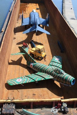 Jet Planes on a Barge in the Erie CanalApril 28, 2012