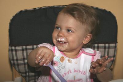 Emma eating cake