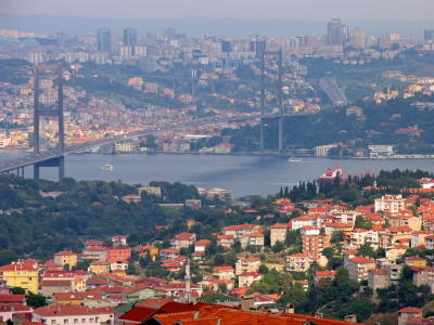 bosphorus- asian side looking to the european side
