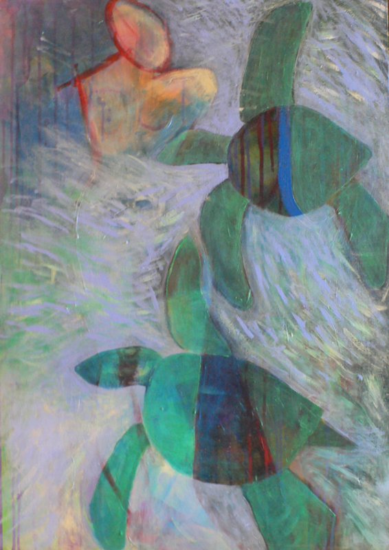 las tortugas 24 x 34 , acrylic on masonite