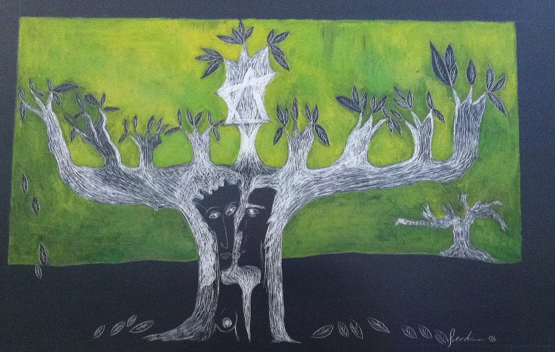 Tree of Life 10 x 18, mixed media, 1993