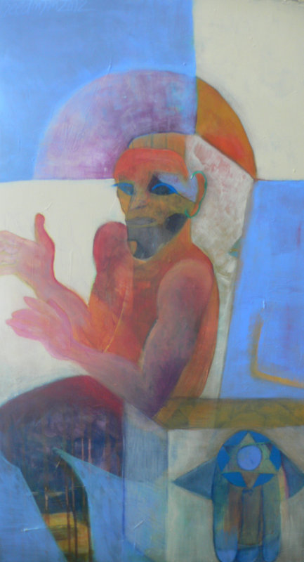 The Rabbi, acrylic on canvas, 32 x 18,  2012